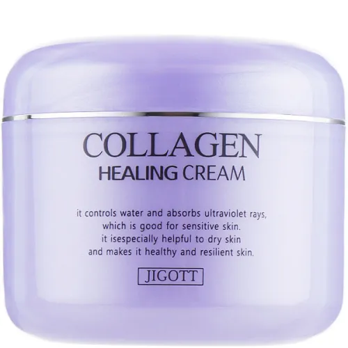 Питательный крем для лица Jigott Collagen Healing Cream с коллагеном, 100 мл.