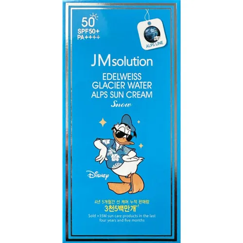 Охлаждающий солнцезащитный крем для лица JMsolution Disney Edelweiss Glacier Water Alps Sun Cream SPF 50+ PA++++, 50 мл.
