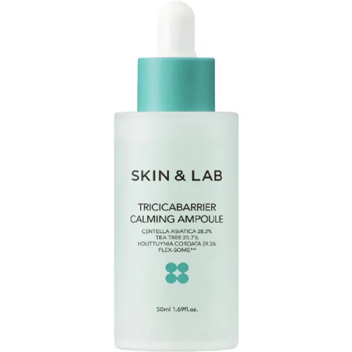 Успокаивающая ампульная сыворотка для лица SKIN&LAB Tricicabarrier Calming Ampoule с экстрактом центеллы, 50 мл.