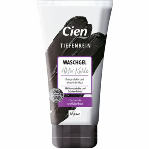 Глибоко очищаючий гель для обличчя Cien Deep Clean Cleansing Gel Activated Charcoal з активованим вугіллям, 150 мл.