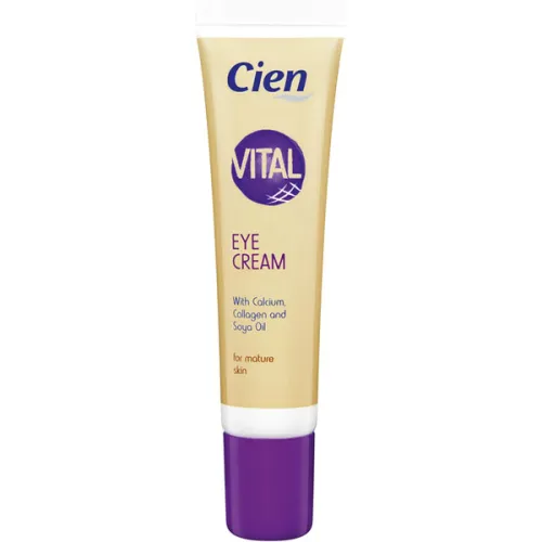 Крем для області навколо очей Cien Vital Eye Contour Cream з кальцієм, колагеном та соєвою маслом, 15 мл.