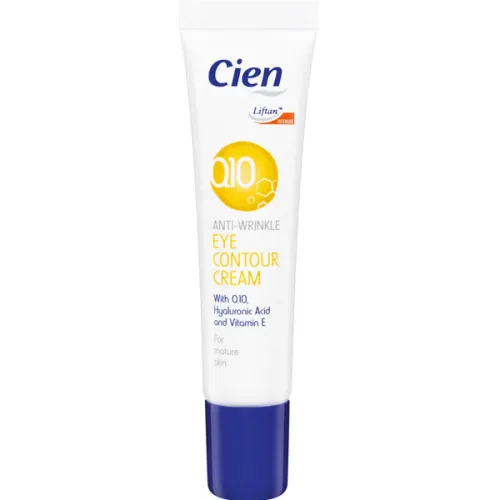 Крем для області навколо очей Cien Anti-Wrinkle Eye Contour Cream з Q10, гіалуроновою кислотою та вітаміном Е, 15 мл.