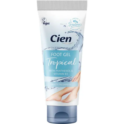 Охолоджуючий крем для ніг Cien Foot Gel Tropical з пантенолом та вітаміном B3 «тропічний», 100 мл.
