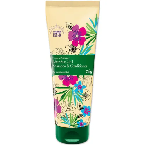 Шампунь-кондиціонер для захисту волосся від сонця Cien Tropical Summer Sun Care 2in1 Shampoo & Conditioner, 250 мл.