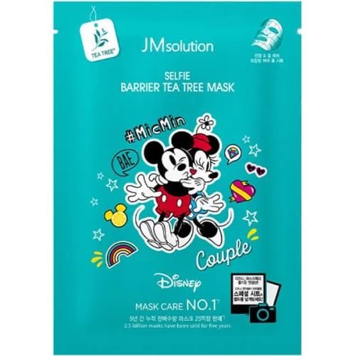 Протизапальна маска для обличчя JMsolution Disney Selfie Barrier Tea Tree Mask з екстрактом чайного дерева, 30 мл.
