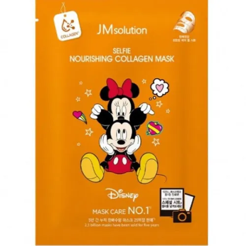 Тканинна маска для підвищення пружності шкіри обличчя JMsolution Disney Selfie Nourishing Collagen Mask з колагеном, 30 мл.