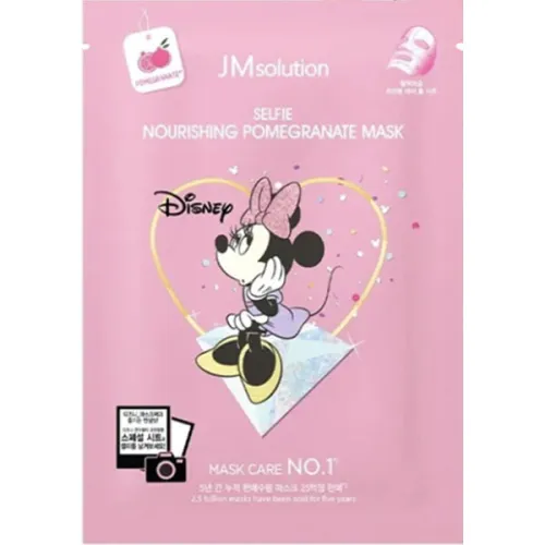 Зміцнююча тканинна маска для обличчя JMsolution Disney Selfie Nourishing Pomegranate Mask з екстрактом граната, 30 мл.