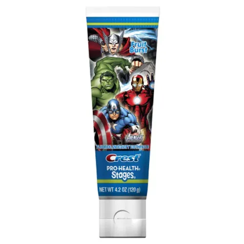 Зубная паста для детей мстители Crest Stages Marvel Avengers Kids Toothpaste Fruit Burst, 120 мл.