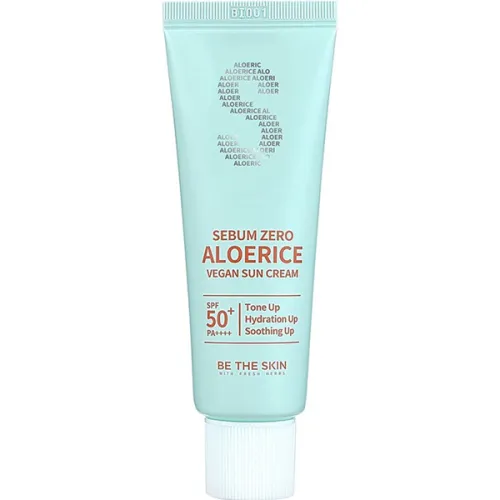 Сонцезахисний крем для обличчя Be The Skin Sebum Zero Aloerice Vegan Sun Cream SPF50+ PA++++ з екстрактом алое та рису, 5 мл.