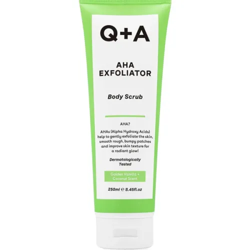Скраб для тіла Q+A AHA Exfoliator Body Scrub з кислотами, 250 мл.