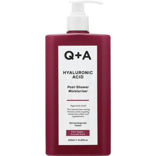Засіб для інтенсивного зволоження шкіри після душу Q+A Hyaluronic Acid Post-Shower Moisturiser з гіалуроновою кислотою, 250
