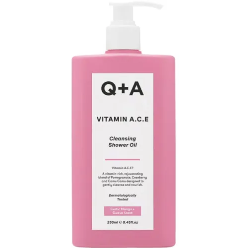 Вітамінізована олія для душу Q+A Vitamin A.C.E Cleansing Shower Oil, 250 мл.