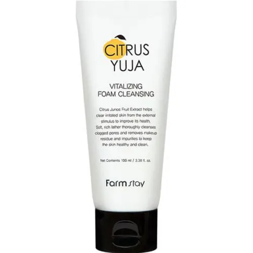 Пенка для умывания FarmStay Citrus Yuja Vitalizing Foam Cleansing с экстрактом юдзу, 100 мл.