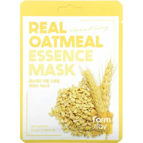 Тканинна маска для обличчя FarmStay Real Oatmeal Essence Mask з екстрактом вівса, 23 мл.