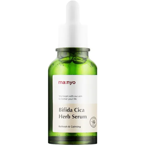 Успокаивающая сыворотка для лица Manyo Bifida Cica Herb Serum с экстрактом центеллы и бифидобактериями, 50 мл.