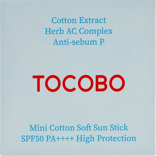 Зволожуючий сонцезахисний крем для обличчя в стіку Tocobo Cotton Soft Sun Stick SPF50+ PA++++, 19 г. - вигляд 2