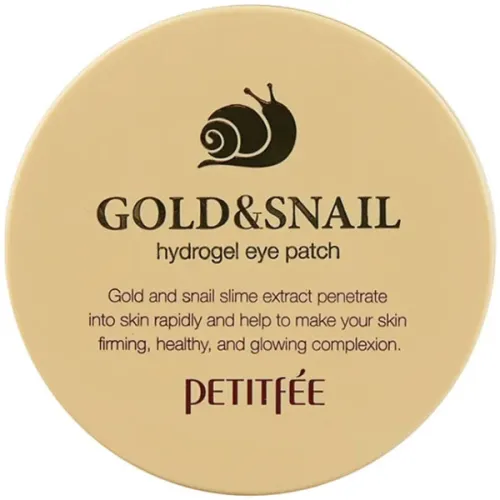 Гідрогелеві патчі для очей Petitfee Gold & Snail Hydrogel Eye Patch з золотом та муцином равлика