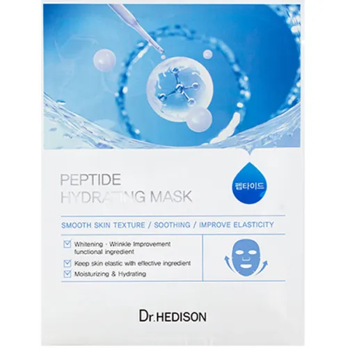 Тканинна зволожуюча SOS-маска для пружності шкіри обличчя Dr.Hedison Peptide Hydrating Mask з пептидами, 23 г.