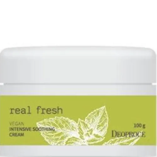 Крем для интенсивного успокоения кожи лица Deoproce Real Fresh Vegan Intensive Soothing Cream, 100 г.