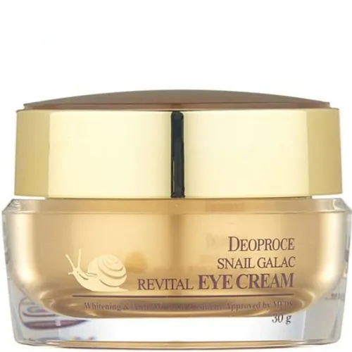 Антивіковий крем для шкіри навколо очей Deoproce Snail Galac Revital Eye Cream з муцином равлика, 30 г.