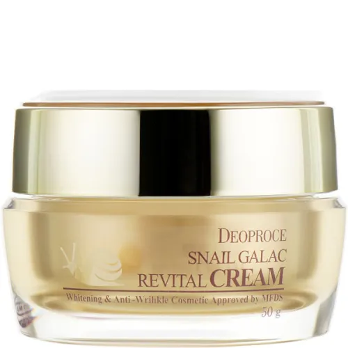 Антивозрастной крем для лица Deoproce Snail Galac Revital Cream с муцином улитки, 50 г.