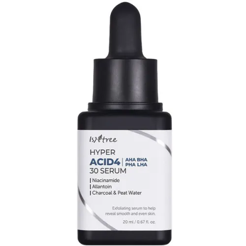 Пілінг-сироватка для обличчя IsNtree Hyper Acid4 AHA BHA PHA LHA 30 Serum з кислотами, 20 мл.