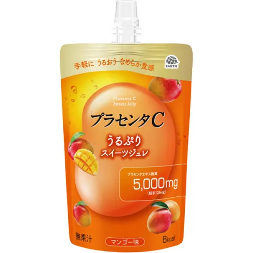 Питьевая плацента Earth Placenta C Sweet Jelly с витамином C со вкусом манго, 120 г.