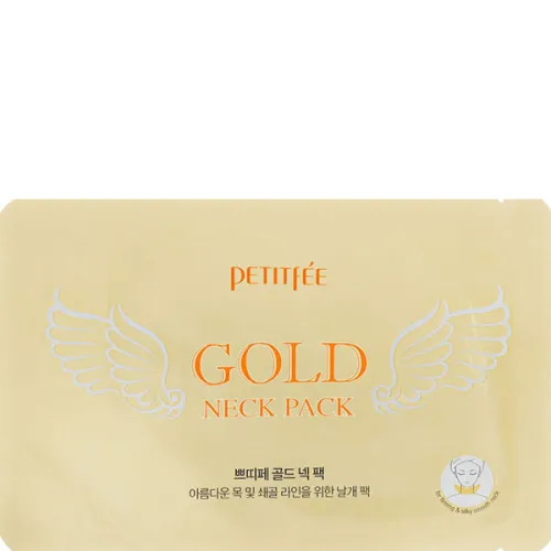 Гидрогелевая маска для шеи Petitfee Hydrogel Angel Wings» Gold Neck Pack с плацентой, 10 г.