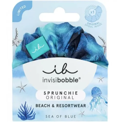 Резинка-браслет для волосся «блакитне море» Invisibobble Sprunchie Bikini Sea of Blue