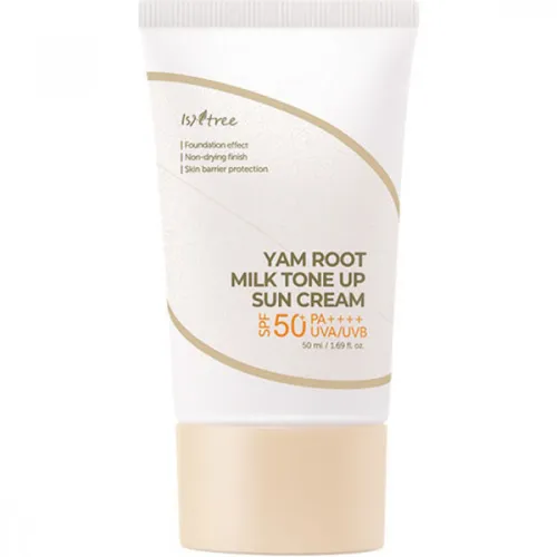 Солнцезащитный крем для лица IsNtree Yam Root Milk Tone Up Sun Cream SPF50+ PA++++ с тональным эффектом, 50 мл.