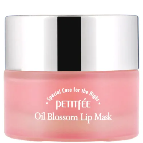 Нічна маска для губ Petitfee Oil Blossom Lip Mask з маслом камелії та вітаміном Е, 15 г.