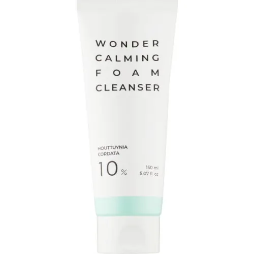Успокаивающая пенка для умывания Esthetic House Houttuynia Cordata 10% Wonder Calming Foam Cleanser с экстрактом хауттюйнии