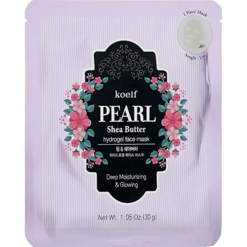 Гідрогелева маска для обличчя Koelf Pearl & Shea Butter Hydro Gel Mask з перлами, 5 шт. х 30 г.