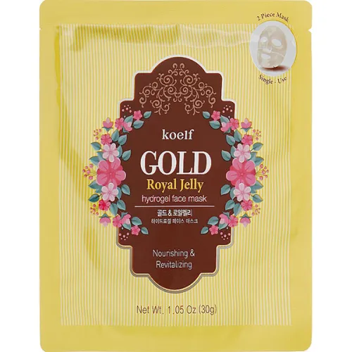 Гидрогелевая маска для лица Koelf Gold & Royal Jelly Hydro Gel Mask с золотом, 30 г.