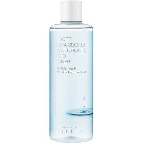 Глибокозволожуючий тонер для обличчя Jigott Aura Secret Hyaluronic Acid Toner з гіалуроновою кислотою, 300 мл.