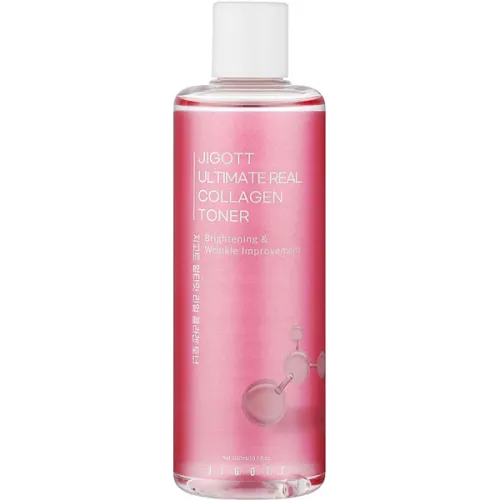 Антивозрастной тонер для лица Jigott Ultimate Real Collagen Toner с коллагеном, 300 мл.