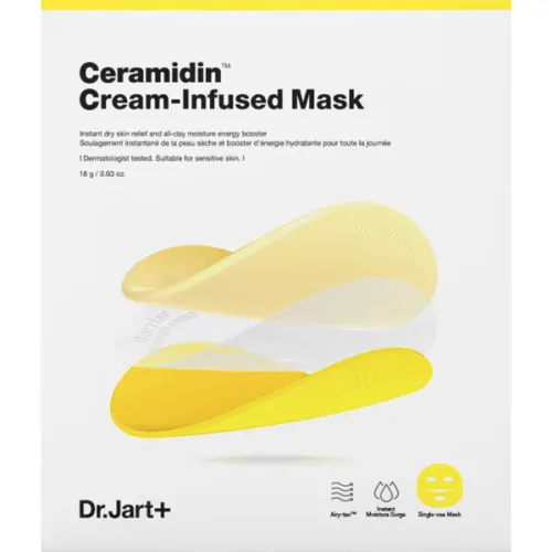 Зволожуюча тканинна кремова маска для обличчя Dr.Jart+ Ceramidin Cream-Infused Mask з керамідами, 18 г.