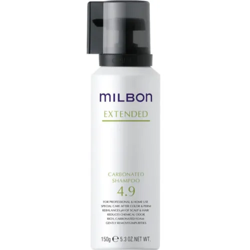 Мікрокарбонатний шампунь для очищення волосся після фарбування Milbon Carbonated Shampoo 4.9, 150 г.