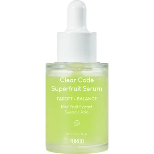 Балансуюча сироватка для проблемної шкіри обличчя Purito Clear Code Superfruit Serum з екстрактом ноні, 30 мл.