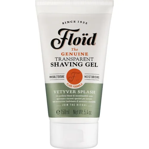 Прозорий гель для гоління «ветівер» Floid Transparent Shaving Gel Vetyver Splash, 150 мл.