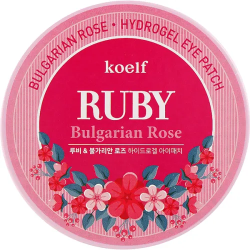 Гідрогелеві патчі для очей Koelf Ruby & Bulgarian Rose Eye Patch з рубіном