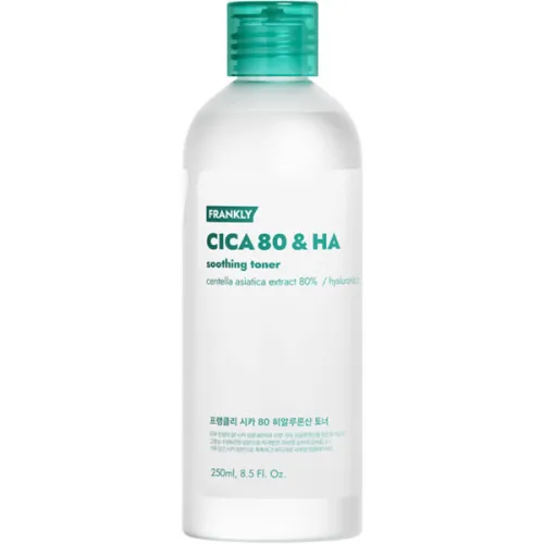 Заспокійливий тонер для обличчя Frankly Cica 80 & HA Soothing Toner з екстрактом центелли, 260 мл.