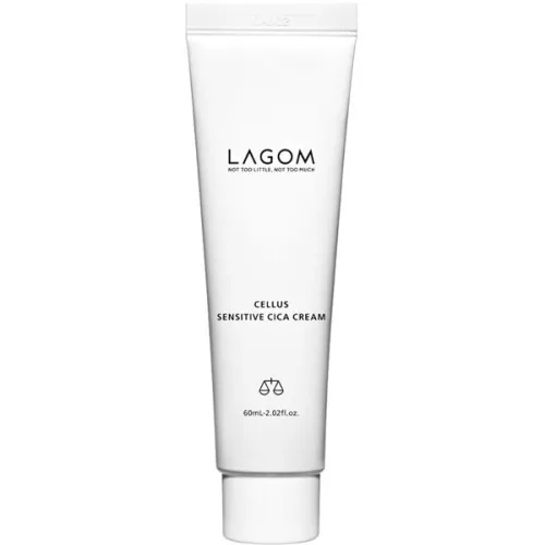 Успокаивающий крем для чувствительной и проблемной кожи Lagom Cellus Sensitive CICA Cream с экстрактом центеллы, 60 мл.