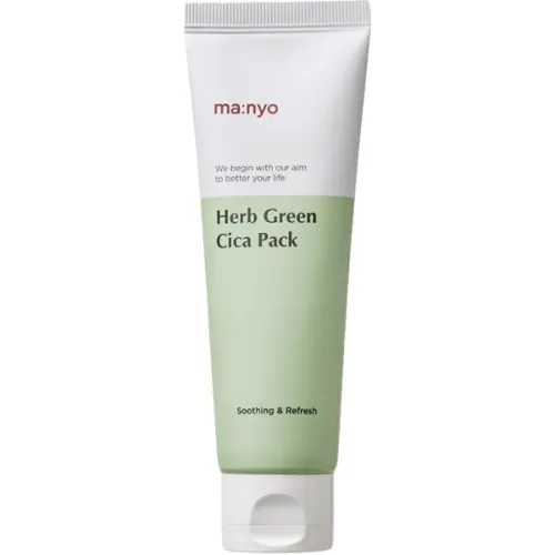Успокаивающая глиняная маска для лица Manyo Herb Green Cica Pack с экстрактом зеленого чая, 75 мл.