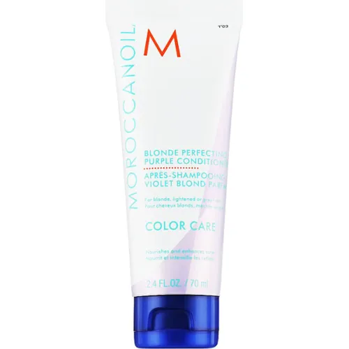 Кондиціонер для волосся Moroccanoil Blonde Perfecting Purple Conditioner з фіолетовим пігментом для ідеального блонду, 70 мл.