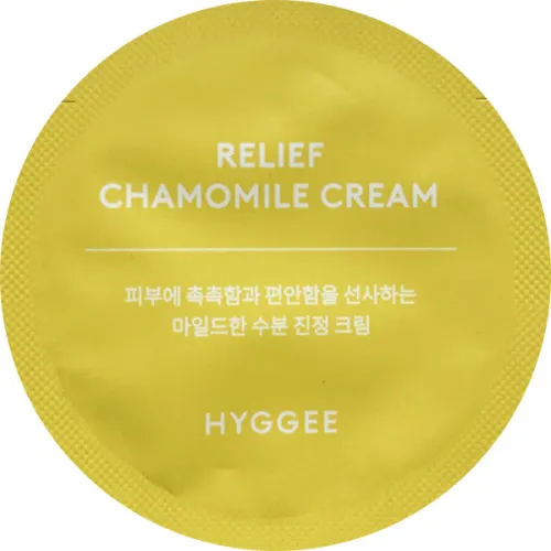 Успокаивающий крем для лица Hyggee Relief Chamomile Cream с экстрактом ромашки, 1 мл.