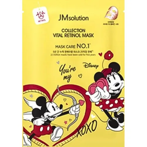 Тканинна маска для обличчя JMsolution Disney Collection Vital Retinol Mask з ретинолом, 30 мл.