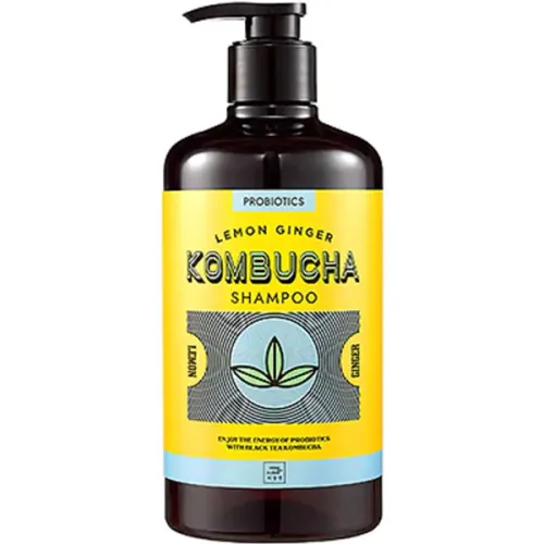 Шампунь для волосся Mise en Scene Lemon Ginger Kombucha Shampoo з екстрактом комбучі «лимон та імбир», 820 мл.