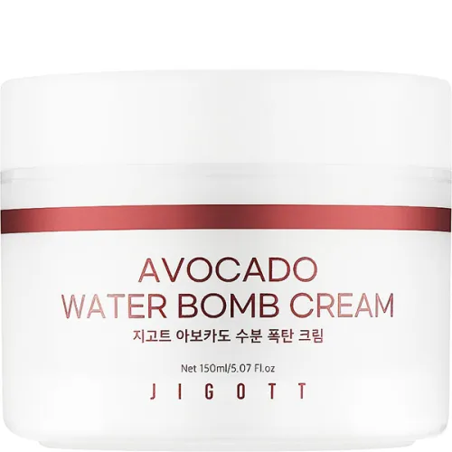 Увлажняющий крем для лица Jigott Avocado Water Bomb Cream с экстрактом авокадо, 150 мл.