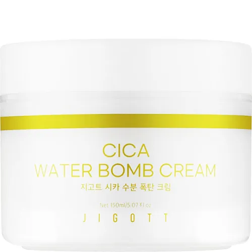 Увлажняющий крем для лица Jigott Cica Water Bomb Cream с экстрактом центеллы, 150 мл.